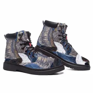 Men Eagle Scratch Mid Top Boots