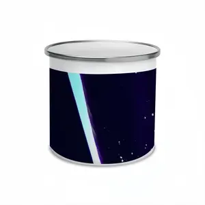 His Zipper Is Open Bright Blue Enamel Mug