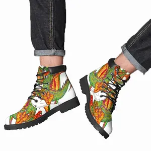 Men Clutching Dragon Mid Top Boots