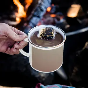 A Small Boat With Blue Sky Enamel Mug