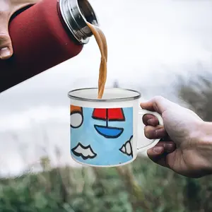 Seaside Enamel Mug