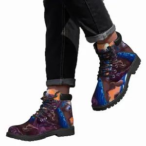 Men Glowing Orb Wizard Mid Top Boots