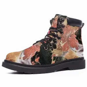 Men Black Lace Mid Top Boots