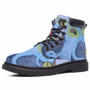 Men Baby Blue Beard Wizard Mid Top Boots