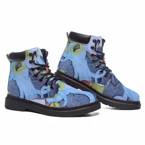 Men Baby Blue Beard Wizard Mid Top Boots