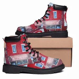 Men Red 9 Bar And Grill Mid Top Boots