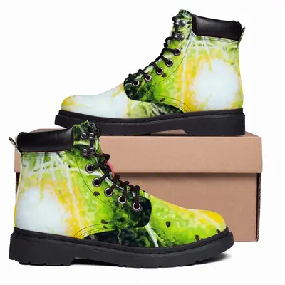 Men Green Fireworks Mid Top Boots