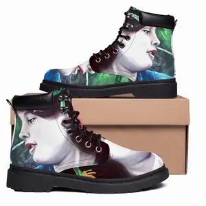 Men Flower Child Mid Top Boots