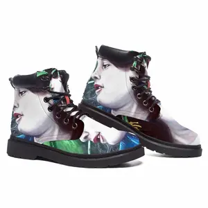 Men Flower Child Mid Top Boots