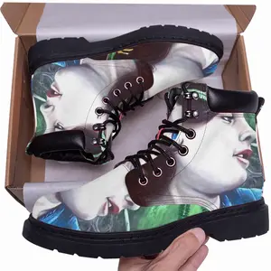 Men Flower Child Mid Top Boots