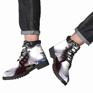 Men Flower Child Mid Top Boots