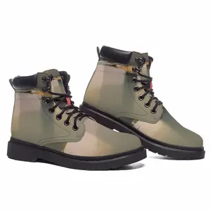 Men Lagoon With 2Boats In Grey And Green Mid Top Boots