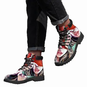 Men Little Red Riding Hood Mid Top Boots