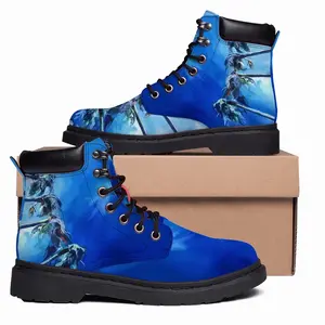 Men Miami Palms - Summer Blue Sky Sea Mid Top Boots