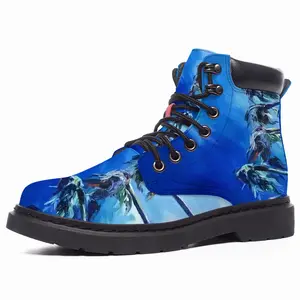 Men Miami Palms - Summer Blue Sky Sea Mid Top Boots