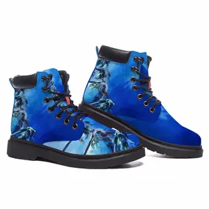 Men Miami Palms - Summer Blue Sky Sea Mid Top Boots