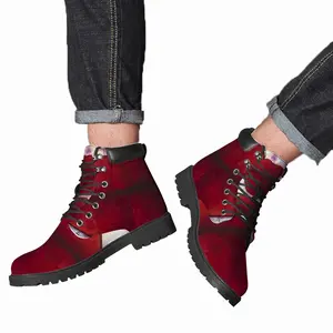 Men Chanel Lips Mid Top Boots