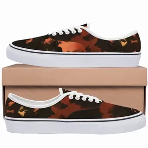 Men Orange Black Low Top Shoes (Foam)