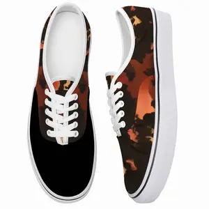 Men Orange Black Low Top Shoes (Foam)