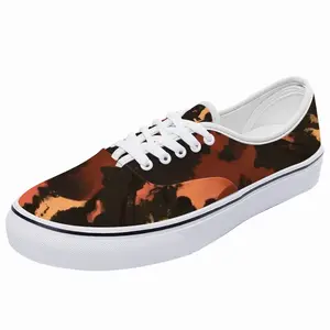 Men Orange Black Low Top Shoes (Foam)