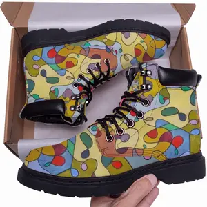 Men Colour Pattern Mid Top Boots