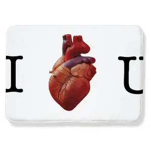 I Love You Flannel Mats Carpet (1.48mx2.03m)