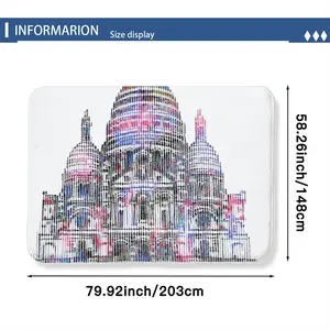 The Sacred Heart Of Paris On The Hill Of Montmartre Flannel Mats Carpet (1.48mx2.03m)