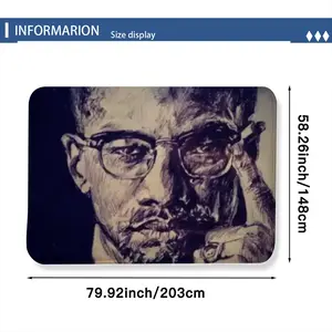 Malcolm X Portrait Flannel Mats Carpet (1.48mx2.03m)