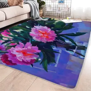 Peonies Flannel Mats Carpet (1.48mx2.03m)