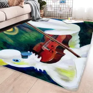 Cockatoo Plays Violin Flannel Mats Carpet (1.48mx2.03m)