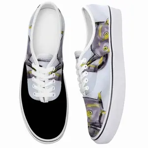 Men Cat Or Cat At Night Low Top Shoes (Foam)