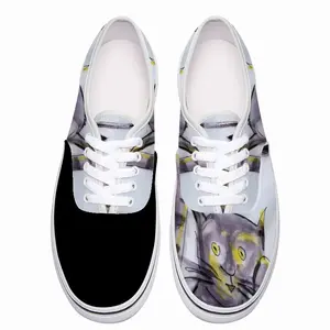 Men Cat Or Cat At Night Low Top Shoes (Foam)