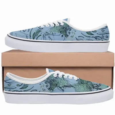 Men Cock And Lilies Of The Valley Low Top Shoes (Foam)