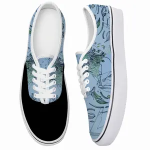 Men Cock And Lilies Of The Valley Low Top Shoes (Foam)