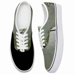 Men Angel Of Flowers - Stained Glass Low Top Shoes (Foam)