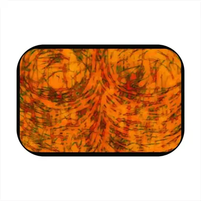 Orange Swirls Car Center Armrest Cover