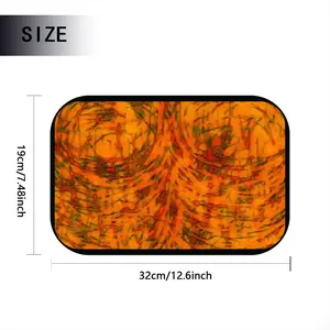 Orange Swirls Car Center Armrest Cover