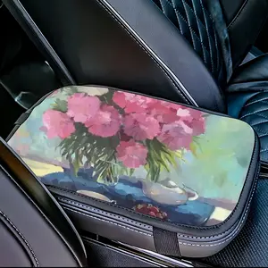 Still Life With Peonies Car Center Armrest Cover