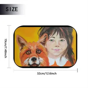 Little Girl With A Fox Car Center Armrest Cover