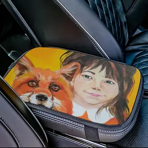 Little Girl With A Fox Car Center Armrest Cover