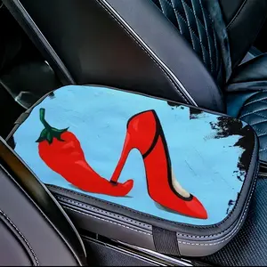 Under The Heel - Erotic Women Girl Feminism Car Center Armrest Cover