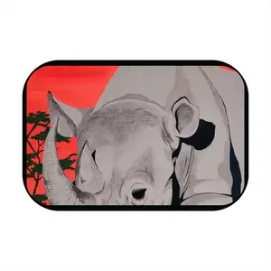 Rhinoceros Animals Wild Africa Tanzania Namibia Car Center Armrest Cover