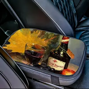 Bright Still Life With Wine Car Center Armrest Cover