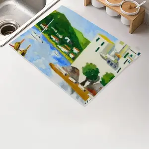 Cadaques (Spain) Kitchen Drying Pad (Rectangular)