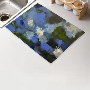 Water Lilies Kitchen Drying Pad (Rectangular)