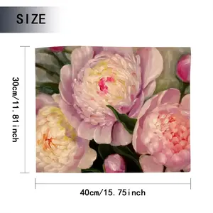 Peonies Kitchen Drying Pad (Rectangular)