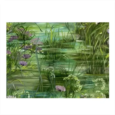 Pond Interior Gift Idea Kitchen Drying Pad (Rectangular)