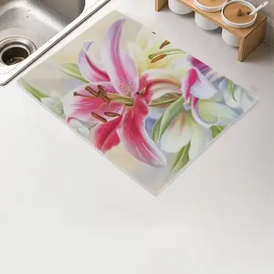 Poetry Of Flowers Kitchen Drying Pad (Rectangular)