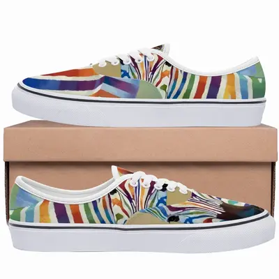 Men Happy Zebra Low Top Shoes (Foam)