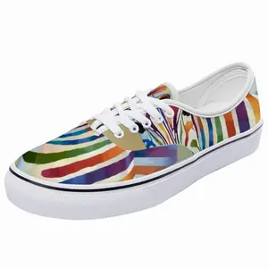 Men Happy Zebra Low Top Shoes (Foam)